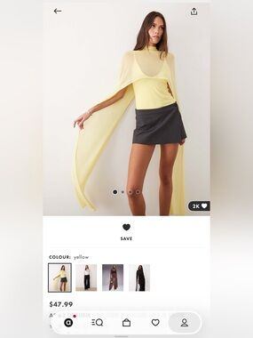 ASOS mesh cape scoop neck top- nwt